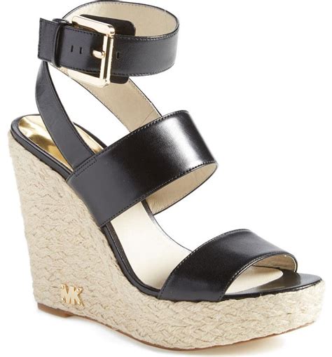 espadrilles michael kors schwarz|michael kors espadrille wedges.